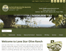 Tablet Screenshot of lonestaroliveranch.com